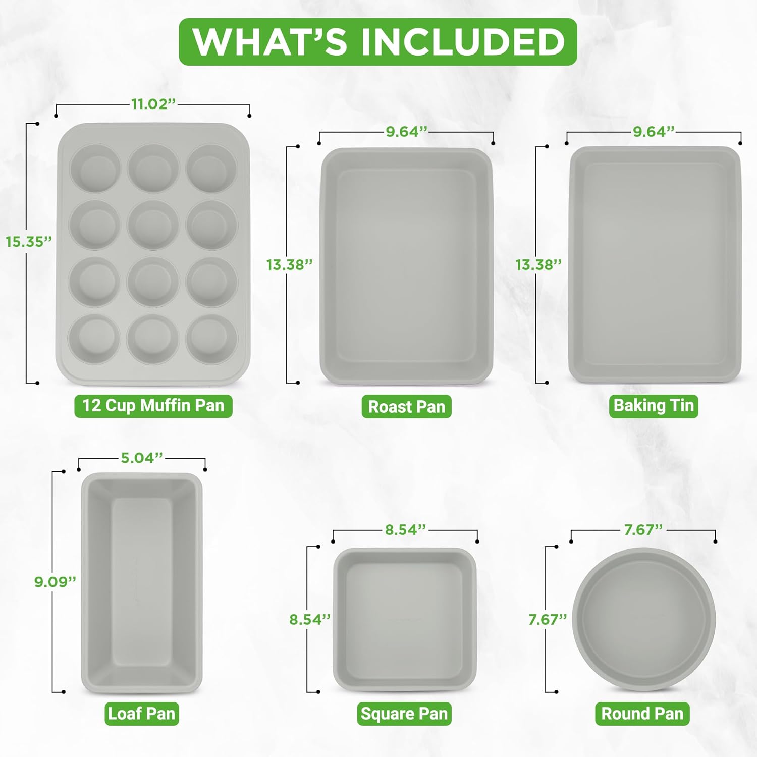 UrbanPantry: 20-Piece Non-Stick Bakeware and Cookware Set - Utensils Including Pots and Baking Pans Made with Durable Aluminum, Tempered Glass Lids, Heat-Resistant Utensils, Easy-Clean Design (White)