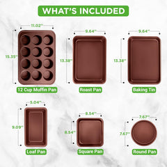 UrbanPantry: 20-Piece Non-Stick Bakeware and Cookware Set - Utensils Including Pots and Baking Pans Made with Durable Aluminum, Tempered Glass Lids, Heat-Resistant Utensils, Easy-Clean Design (White)