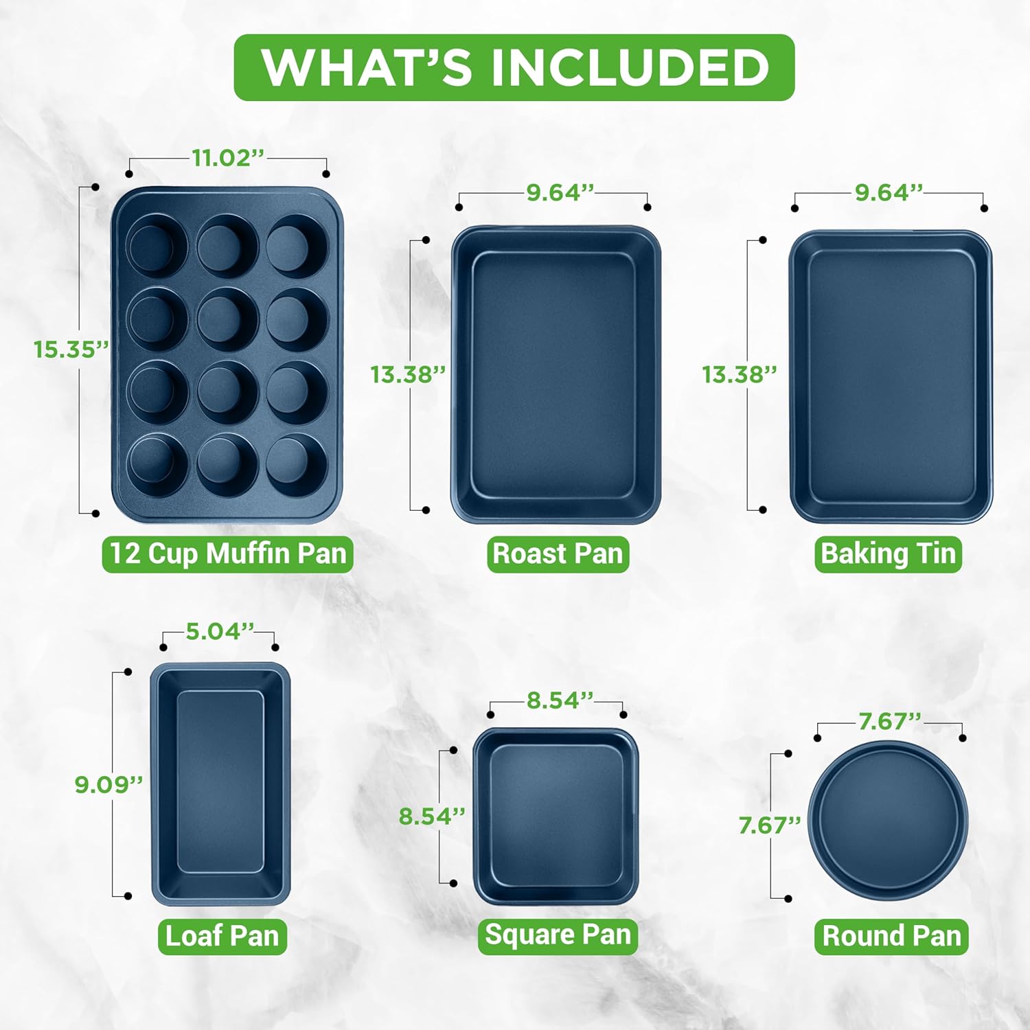 UrbanPantry: 20-Piece Non-Stick Bakeware and Cookware Set - Utensils Including Pots and Baking Pans Made with Durable Aluminum, Tempered Glass Lids, Heat-Resistant Utensils, Easy-Clean Design (White)