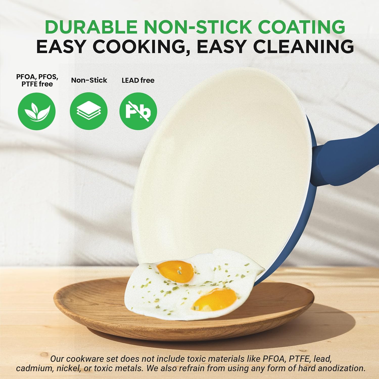 UrbanPantry:  75-Piece Non-Stick Pots and Pans Set, Complete Ceramic Cookware Set with Bakeware, Utensils, Knife Set, & Accessories, Stain-Resistant, Food-Grade Safe, Cream/Brown